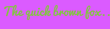 Image with Font Color 83C442 and Background Color DB5BFF